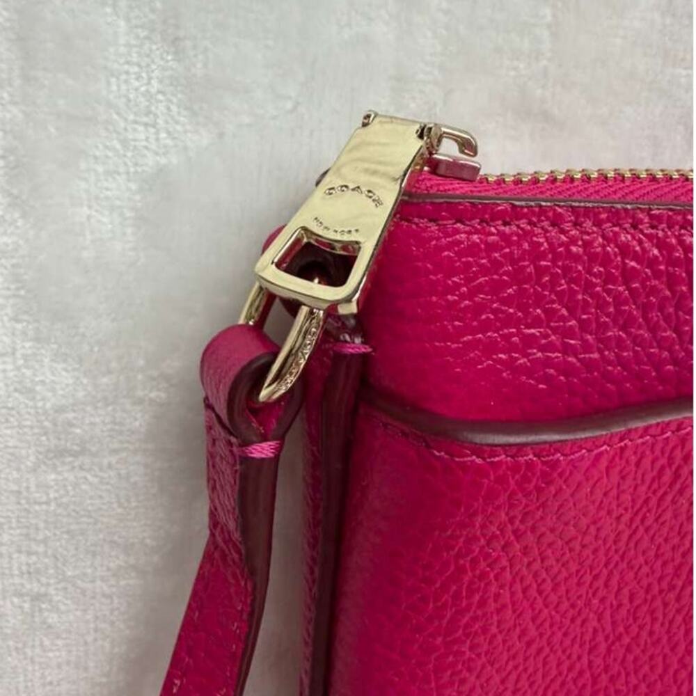 Coach Polished Pebble Crossbody Logo Cross Body Pink Ruby - Picture 5 of 10